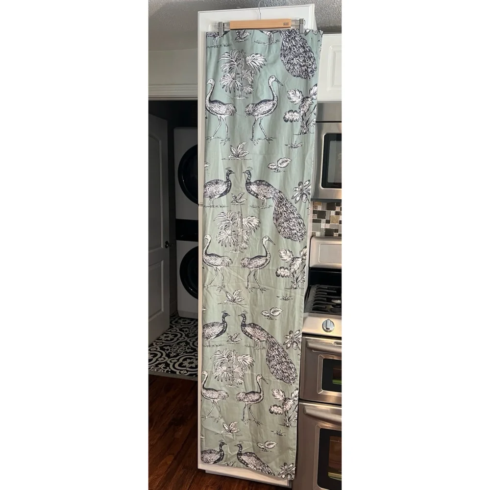 World Market Peacock and Botanical Shower Curtain 72x72